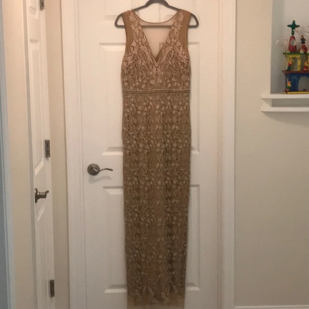 Nicole Miller Embroidered Tulle Gown - Picture 2 of 10